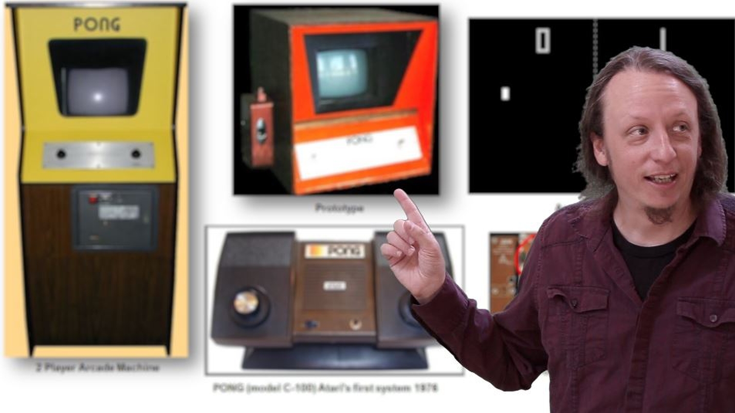 Dave presenting video game history, photo 1
