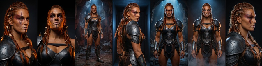 Sk&ouml;rn reference shots showing multiple angles and expressions
